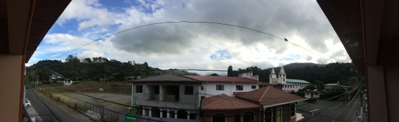 This is a panoramic pic of the view from our balcony. We are pretty much facing north towards the Caribbean. At times we have amazing storms with lots of lightning and thunder. It's so cool to sit on the balcony and watch.